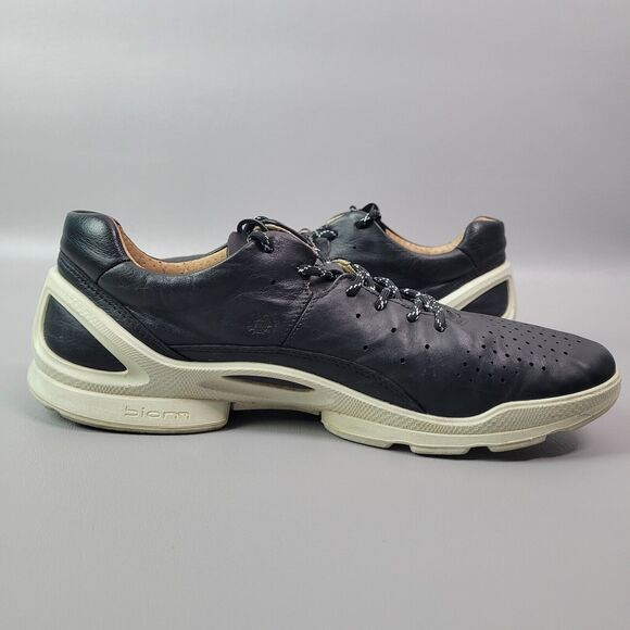 Ecco Yak Leather Biom Street Shoes Black Perforated Sneakers Womens US 9 - Picture 3 of 12